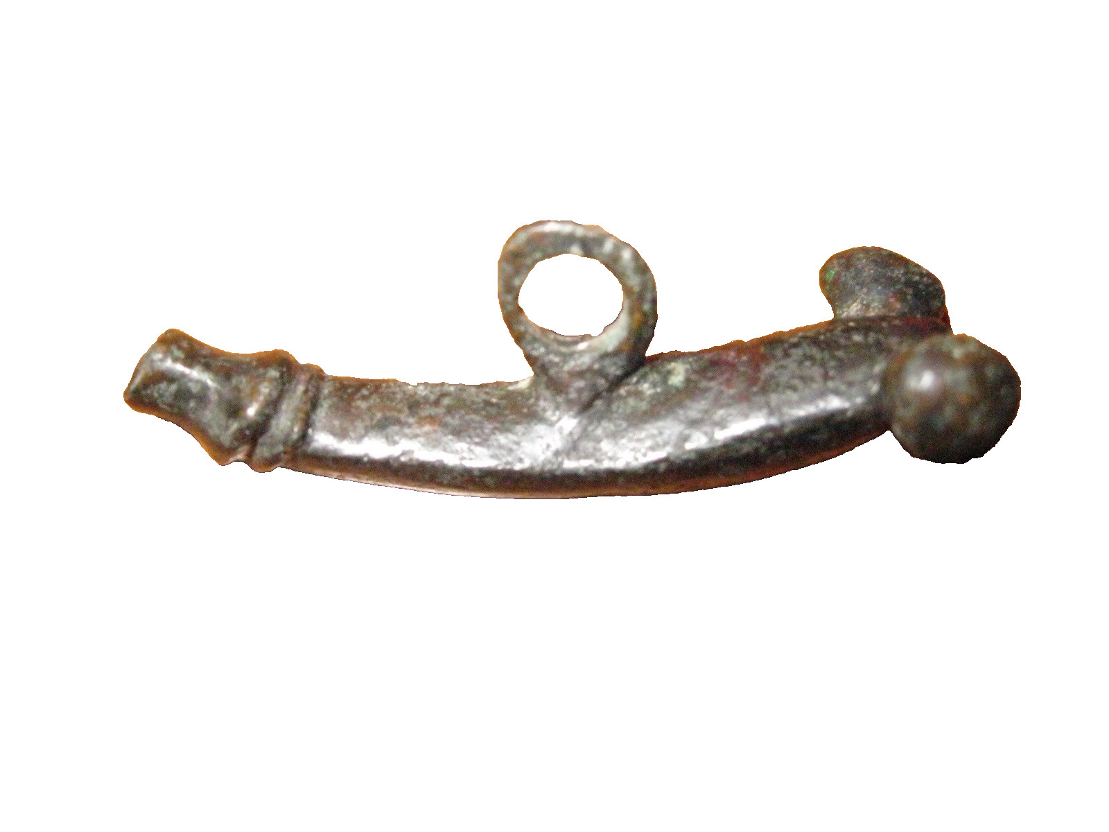 Ancient Roman Bronze Phallic Fascinum Pendant Artifact Power Symbol 100-400 CE