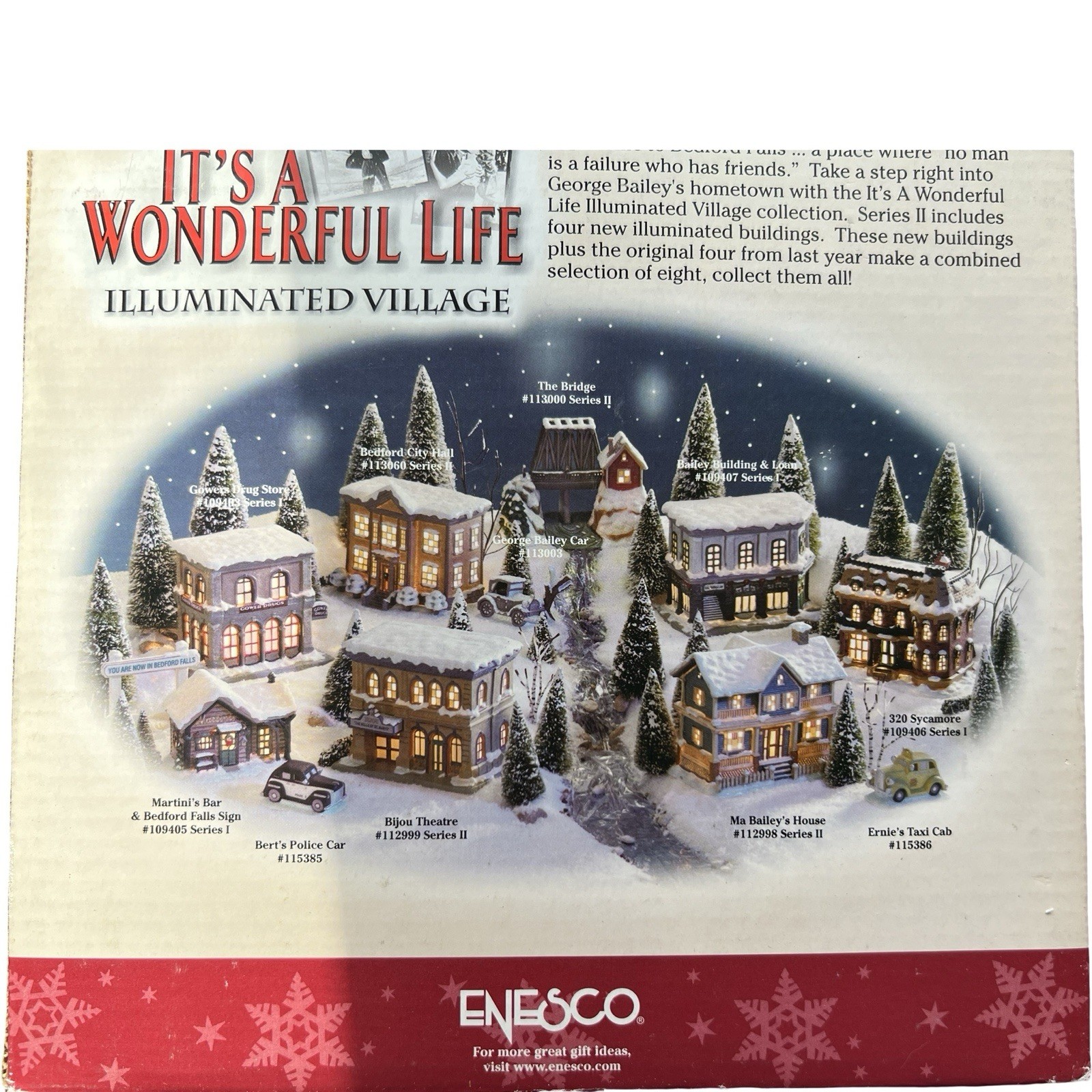 It\'s a wonderful life Christmas Village Series. Pre-owned  bonus orn