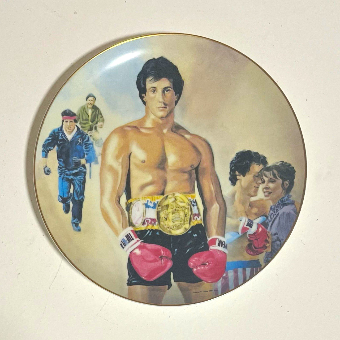 Royal Manor Porcelain Rocky Collector Plate Limited Edition 10in Porcelain 1984