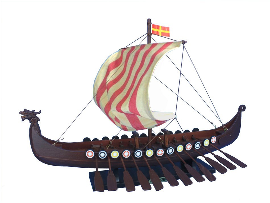 Wooden Viking Drakkar Ship Model 24\