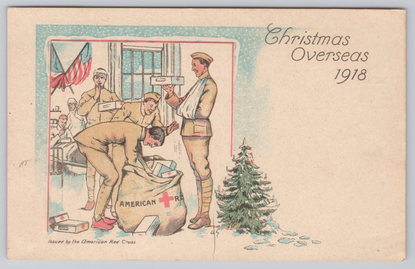 Christmas Overseas 1918, Red Cross, Wounded Soldiers, Christmas Tree A9562