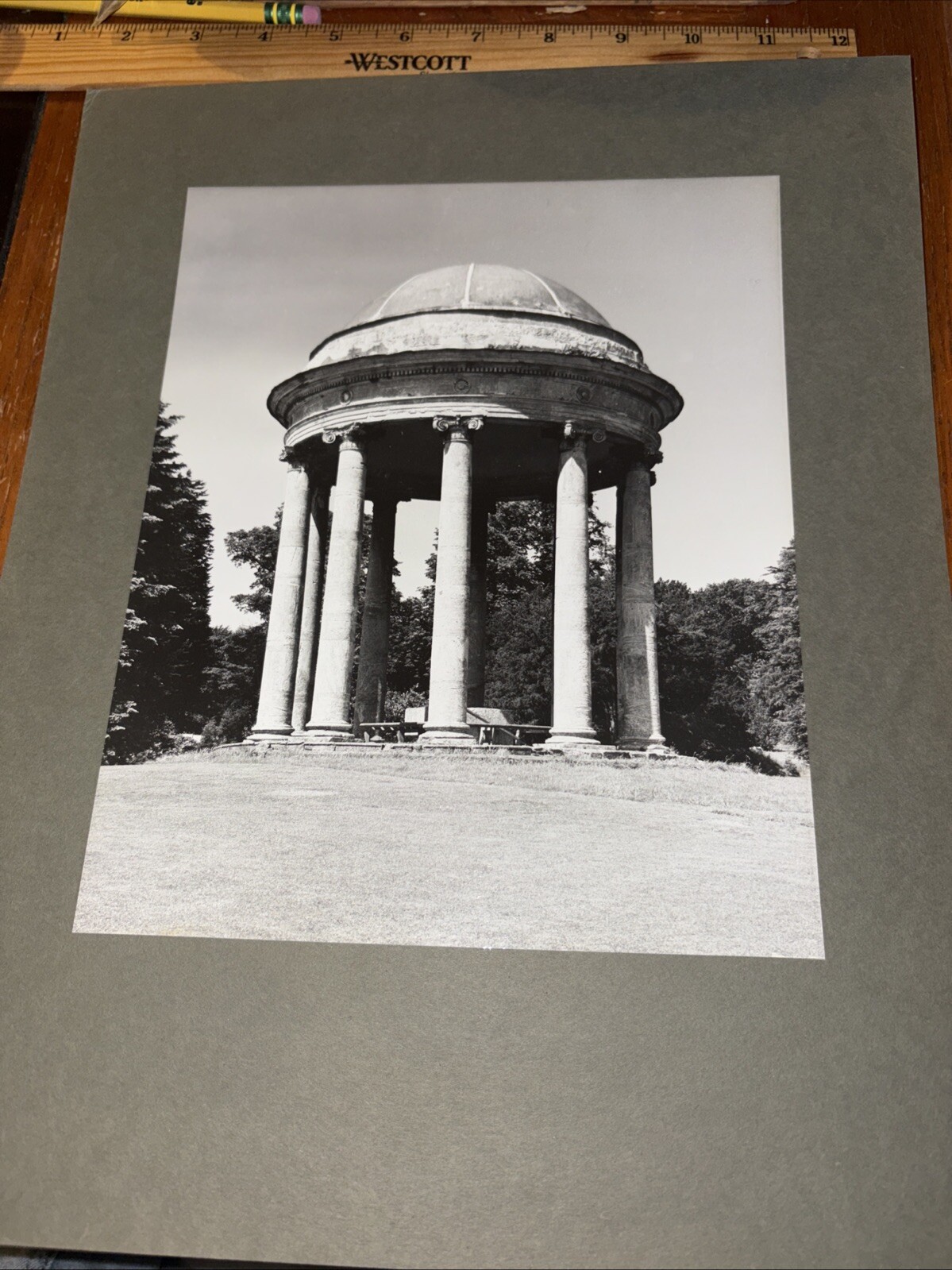 Antique Stowe Park Rotondo Mounted Architecture Photo Sir John Vanbrugh