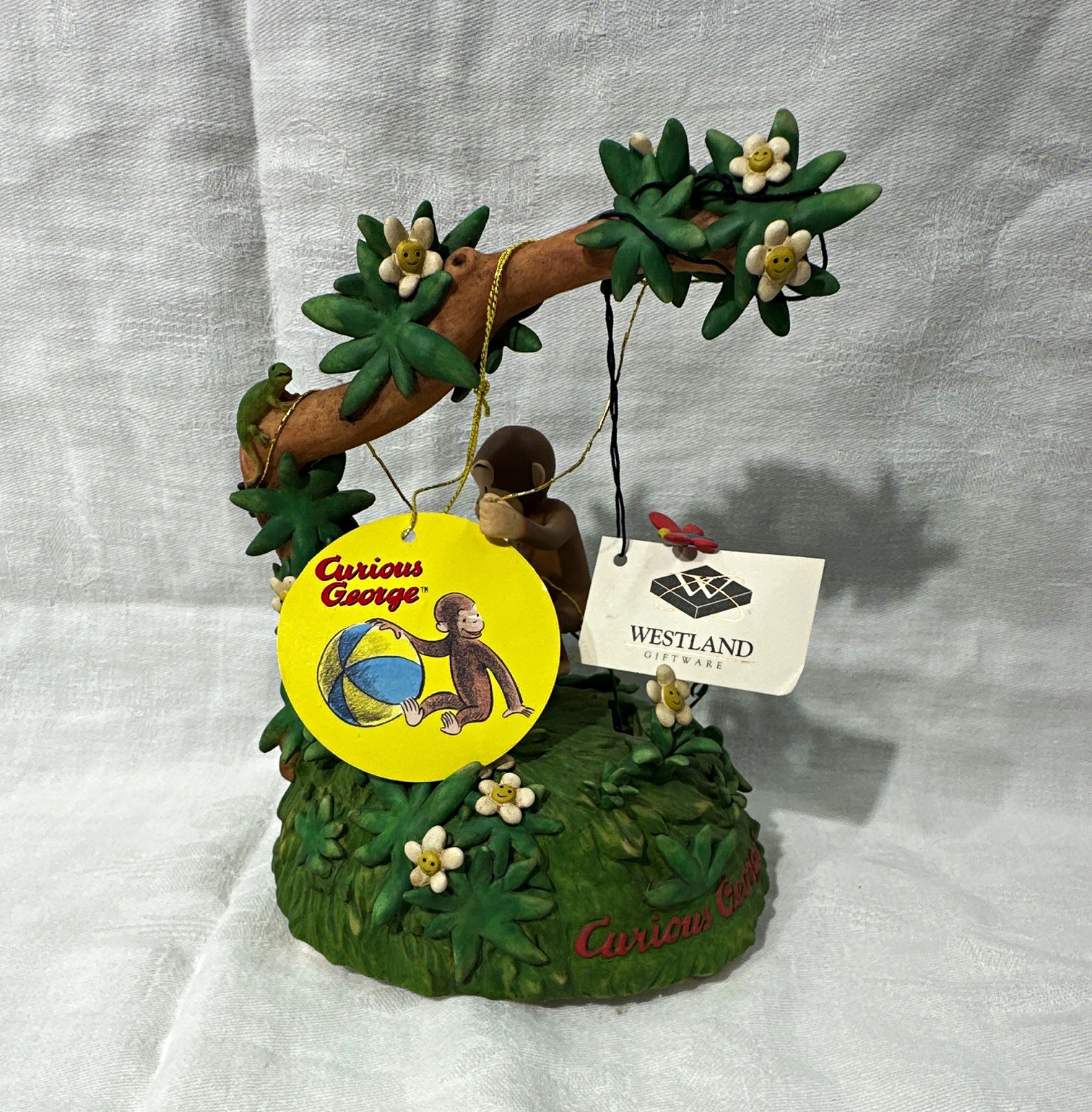 Westland Giftware Curious George Musical Monkey Figurine Resin Painted