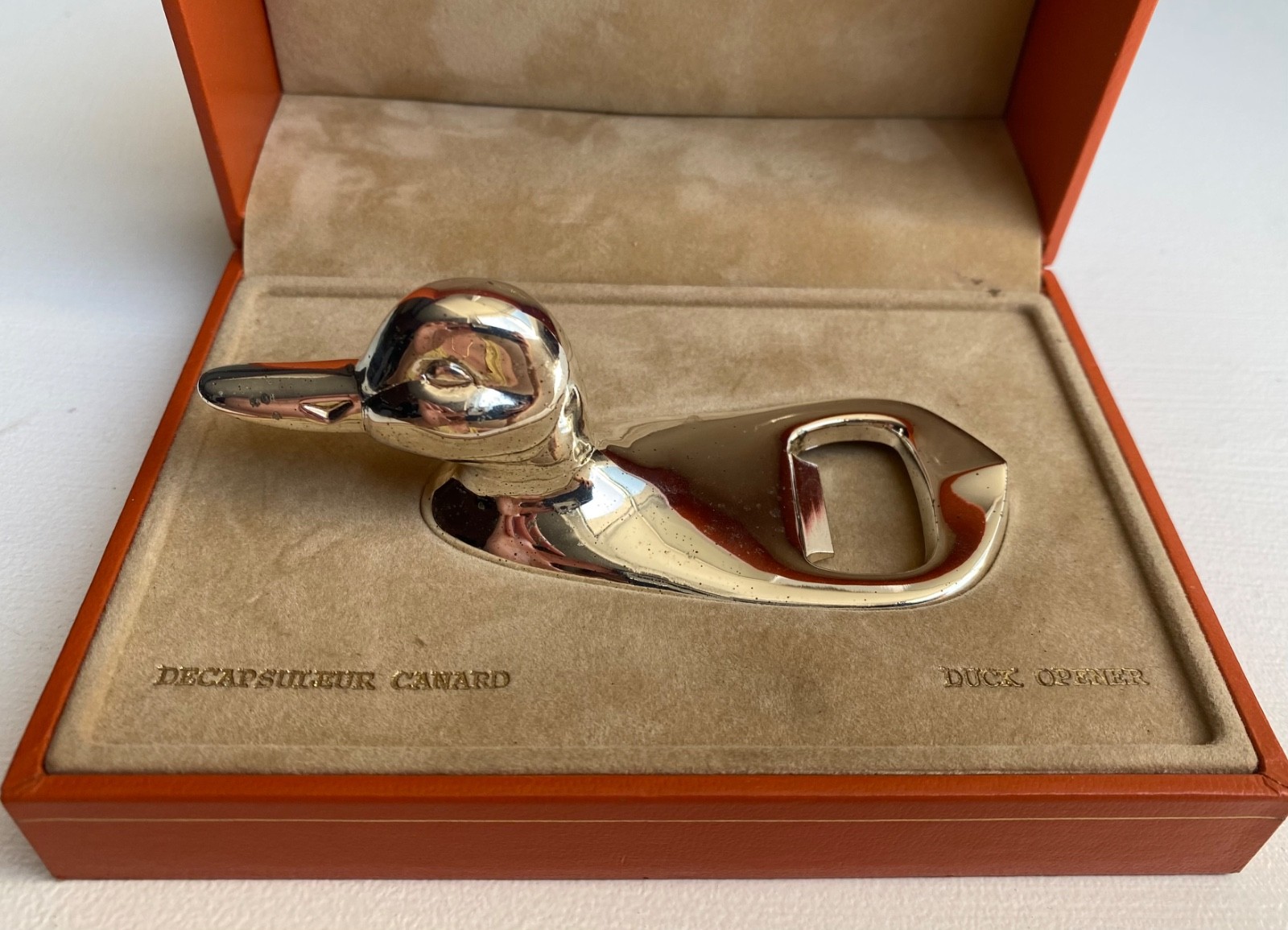 Saint Hilaire Paris Duck Bottle Opener Silver Metal Duck Bottle Opener Box