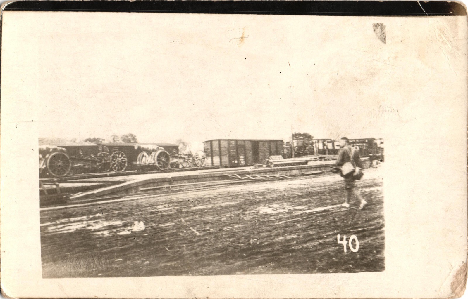 Locomotive Train Wreck Lincoln Station c1905 Real Photo Postcard
