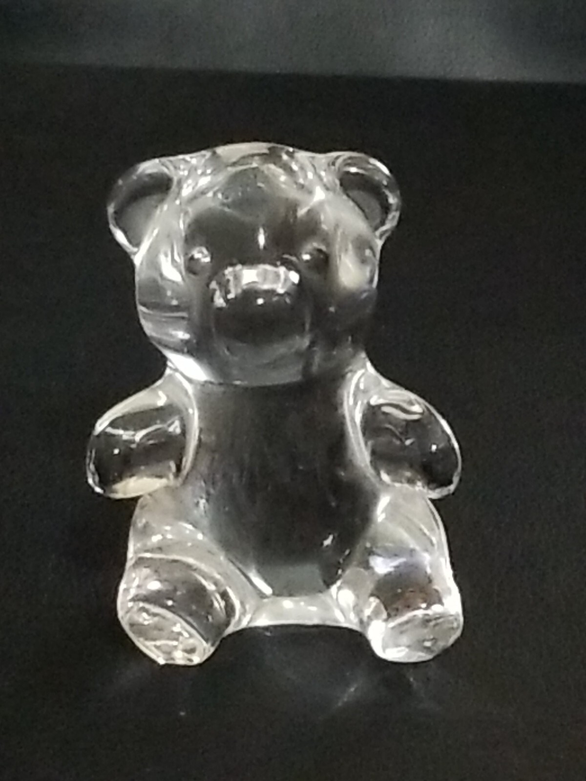 Oneida Clear Crystal  Teddy Bear Figurine Paperweight