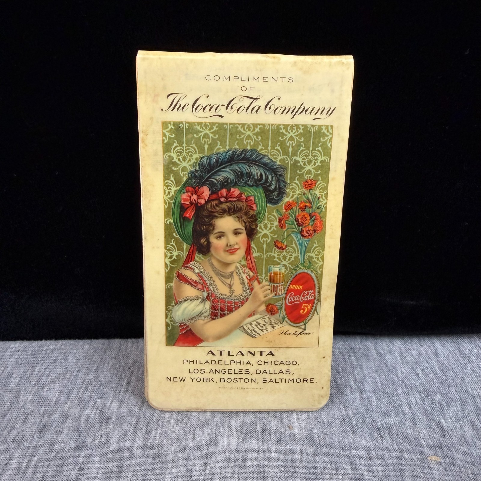1902 Coca-Cola Celluloid Note Pad Calendar Handwritten Diary Notes Rare Antique 1902 Coca-Cola Celluloid Note Pad Calendar Handwritten Diary Notes Rare Antique
