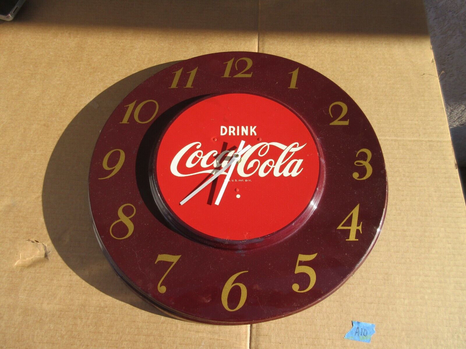 Vintage Drink Coke Metal Hanging Wall Clock Sign Advertisement  A10