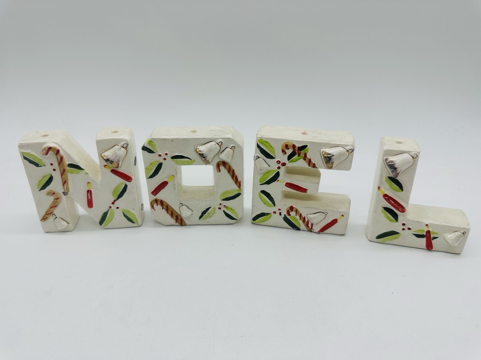 Vintage Tilso NOEL Candle Holders Complete Set of 4