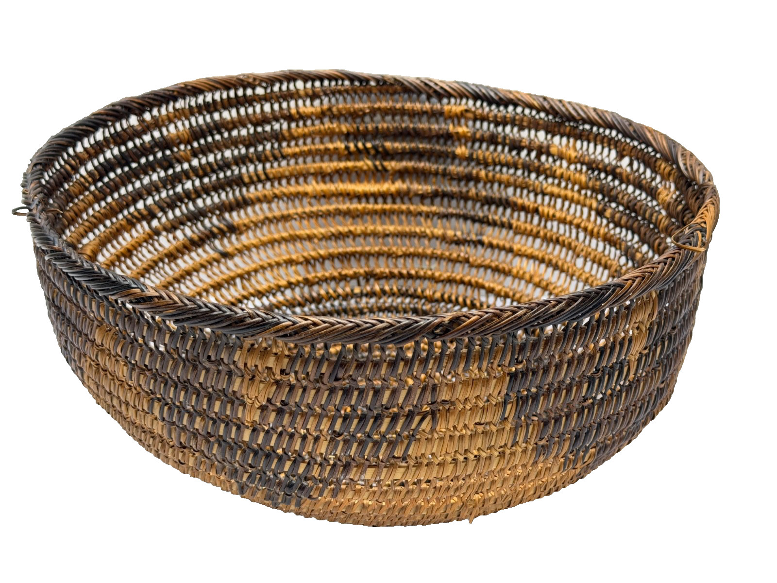 VTG Tribal Hand Woven Basket From Philippines - Iraya Mangyan Weaving Bowl 13x6\ VTG Tribal Hand Woven Basket From Philippines - Iraya Mangyan Weaving Bowl 13x6\
