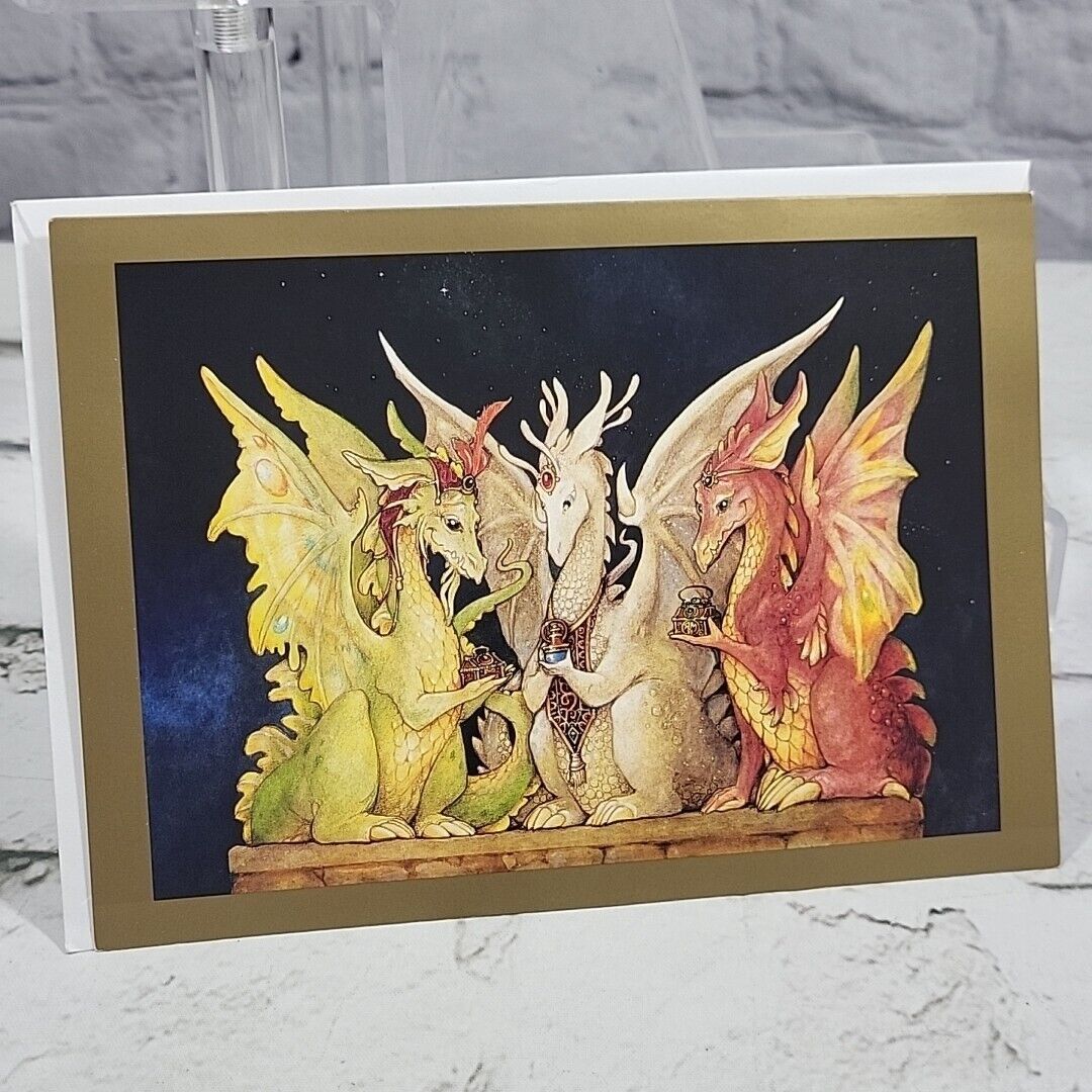 Dragon Tales Three Wise Dragons Seasons Greetings Greeting Card