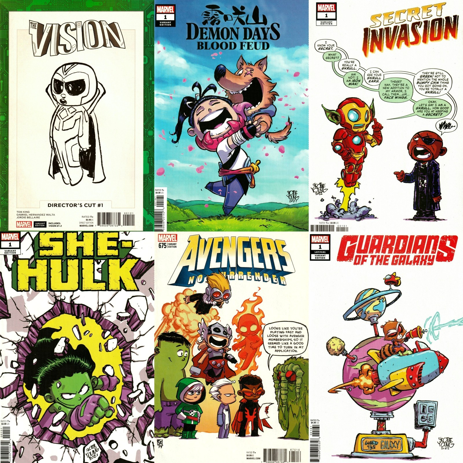 ⭐ SKOTTIE YOUNG 6-COMIC LOT (E) ⭐
