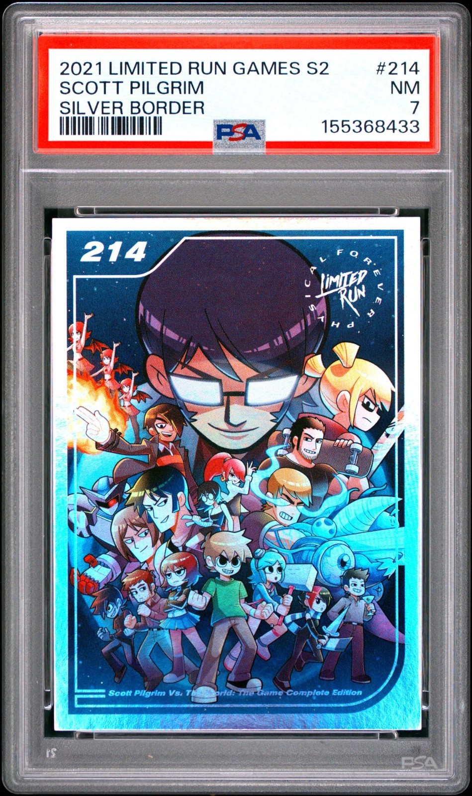 2021 LIMITED RUN GAMES SERIES 2 214 SCOTT PILGRIM SILVER BORDER PSA 7