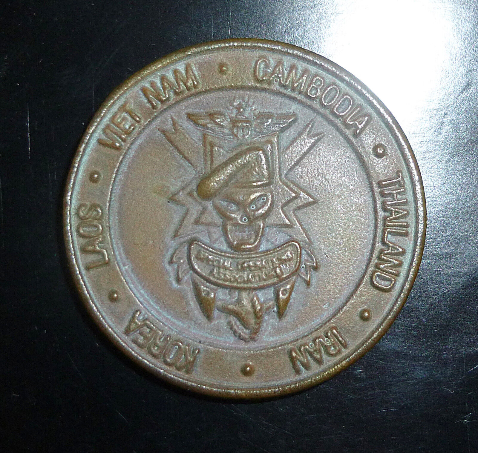 RARE - Un-Named Bronze Challenge Coin - US SPECIAL OPERATIONS - Vietnam War, C30