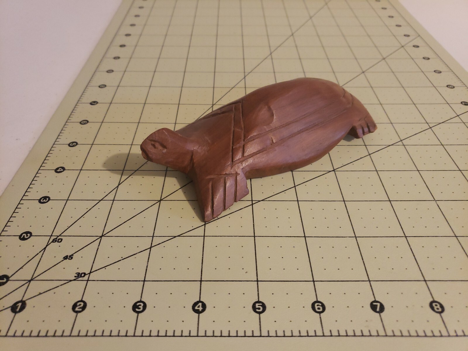 Turtle Wooden Hand Carved trinket - pre owned