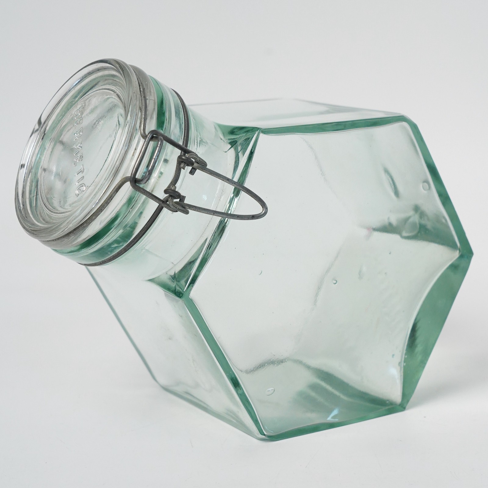 Vintage Hermetic Hexagon Glass 8.5