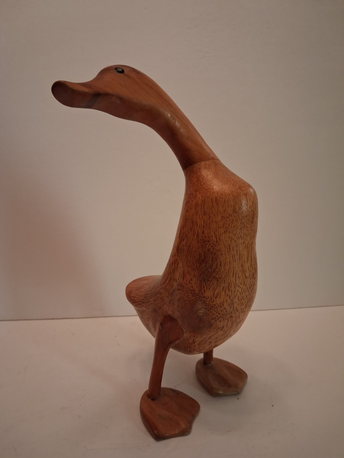 DCUK Original Wooden Duck  11” Hand Carved Bamboo Wood Figurine 