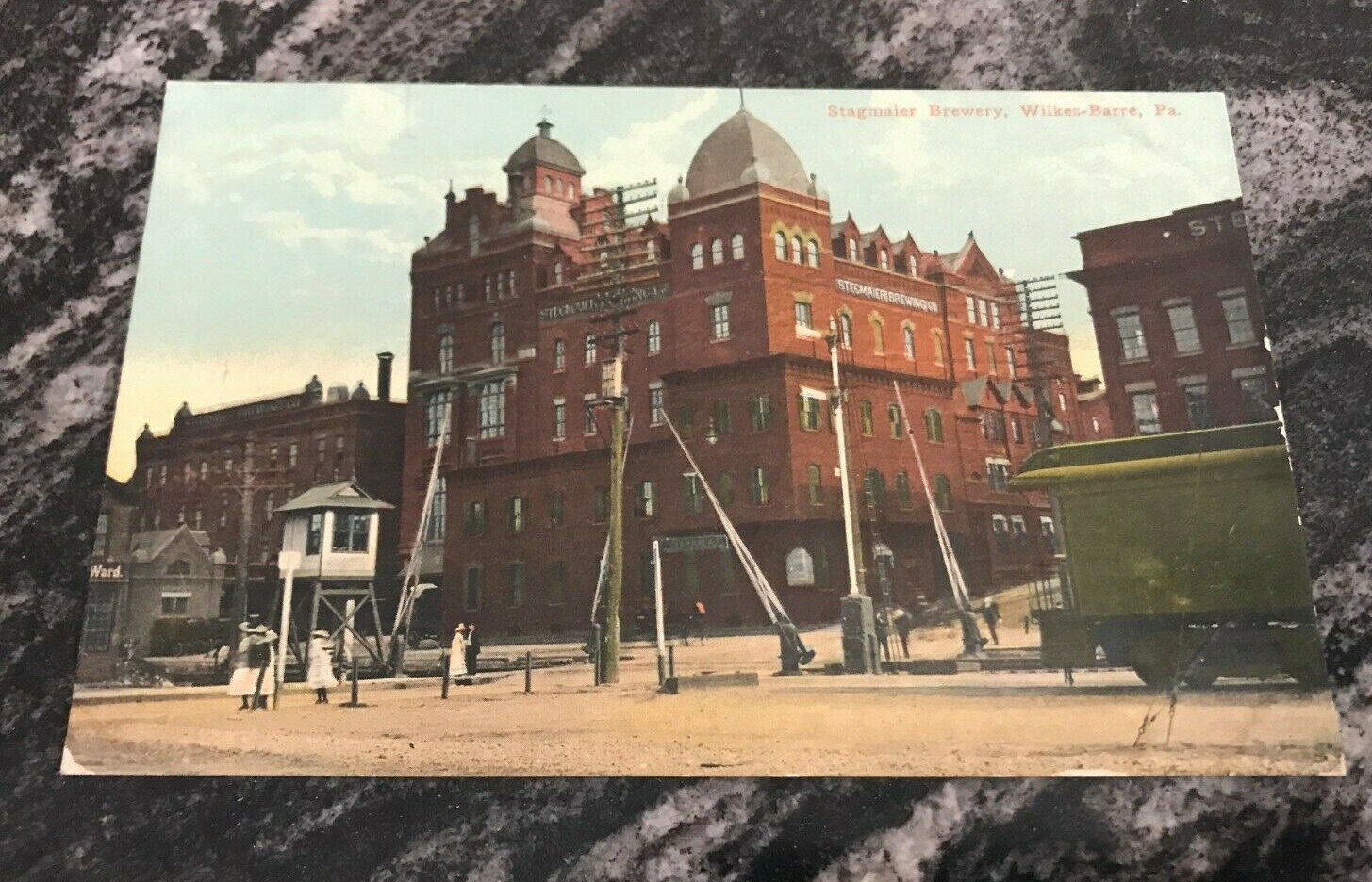 PRE-PRO STEGMAIER BEER - BREWING CO BREWERY SCENE POSTCARD WILKES BARRE PA 