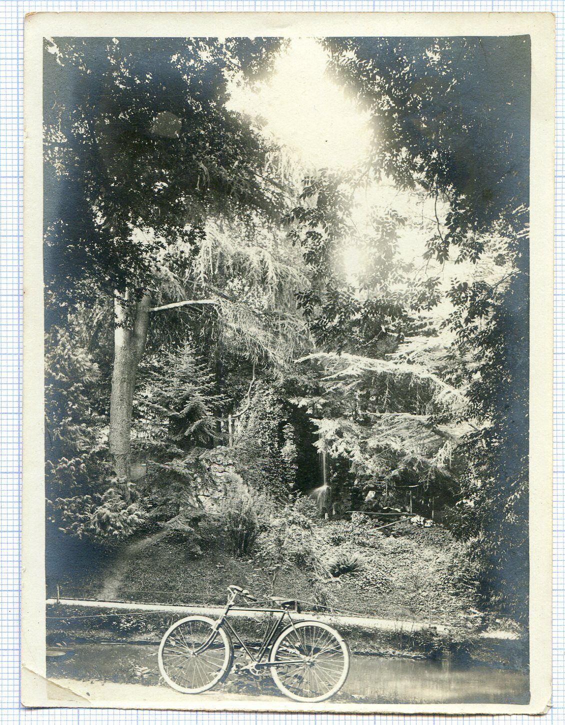 Vernacular Poetry : BICYCLE IN THE FORREST, vintage found photo Vélo 1910\'s 