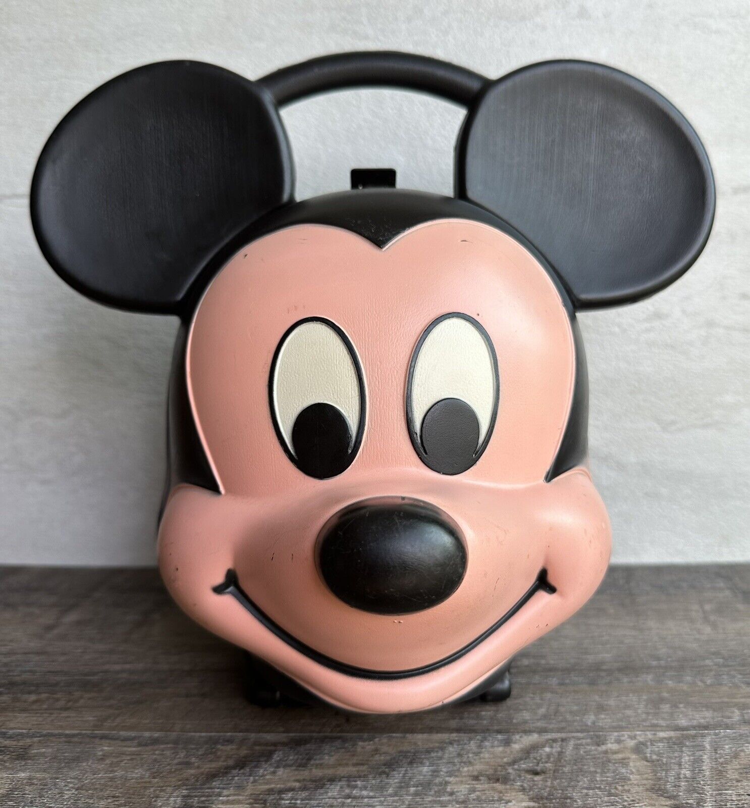 VTG Disney Mickey Mouse Head Plastic Lunch Box Aladdin Industries  *NO THERMOS*