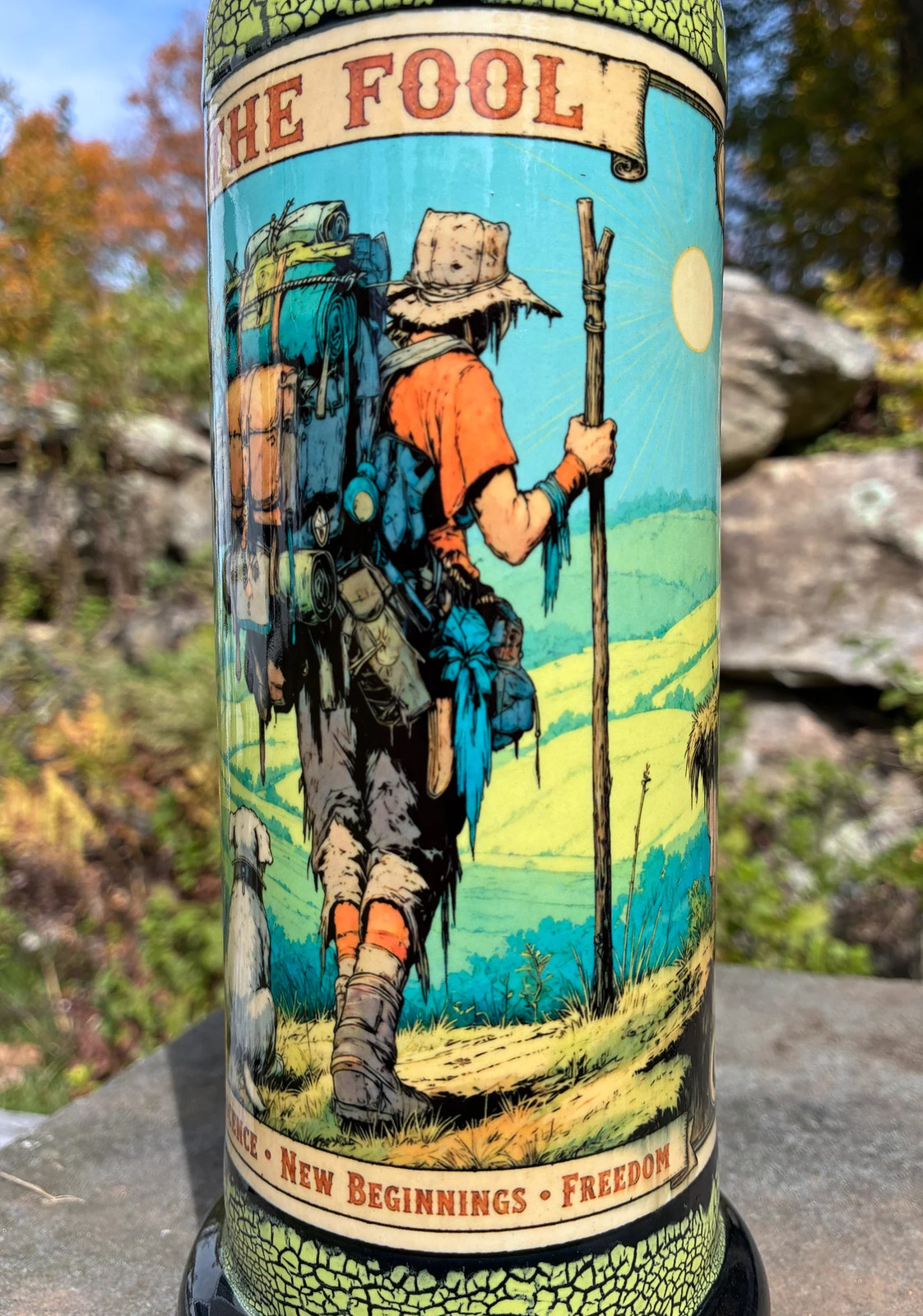 The Fool Tarot Card Handmade Ceramic Bong Freedom 0 Vintage Rider Waite