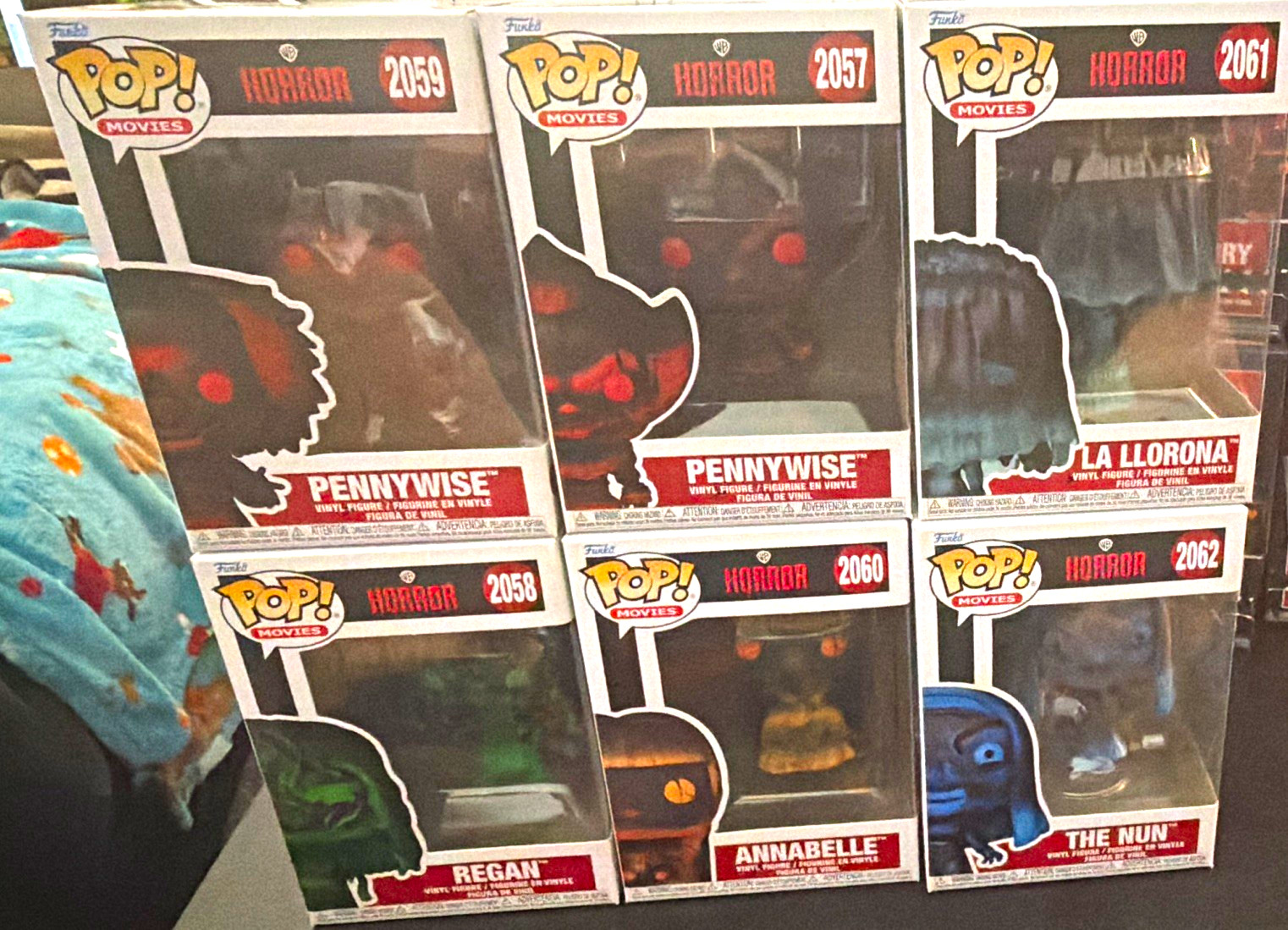 Funko Pop  Mystery Horror WB  box 6-Pack  w/ sleeves, cards, & original box.
