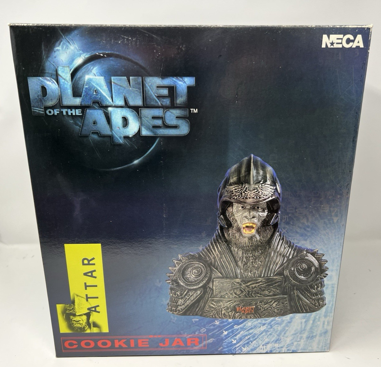 Vintage 2001 Neca Planet of the Apes ATTAR Ceramic Cookie Jar NIB