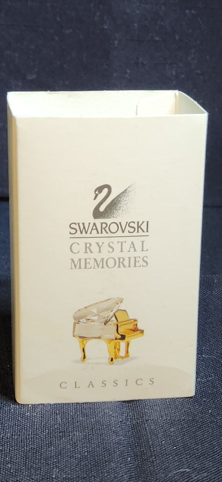 Swarovski Crystal Memories Figurine Gold Mini Grand Piano 173368