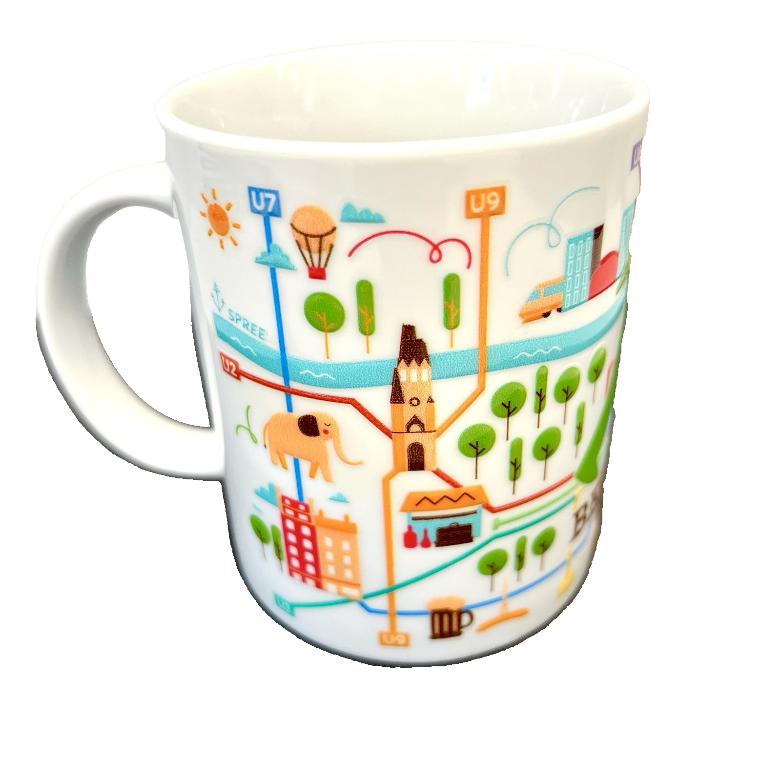 AMPELMANN Coffee Mug Berlin Germany U-Bahn Lines City Sights
