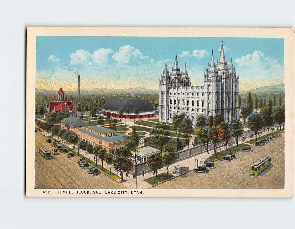 Postcard Temple Block Salt Lake City Utah USA