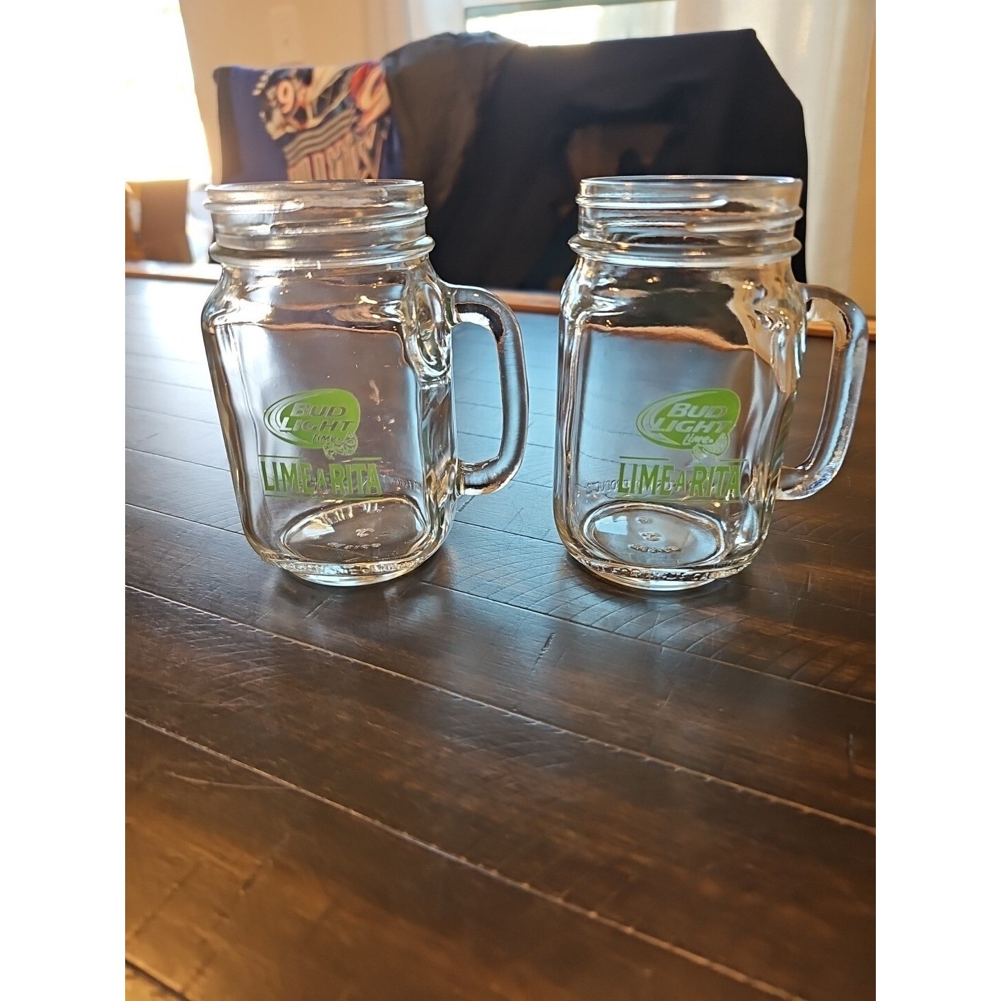 New Bud Light Lime-A-Rita Mason Jar Beer Mugs (Set of 2)