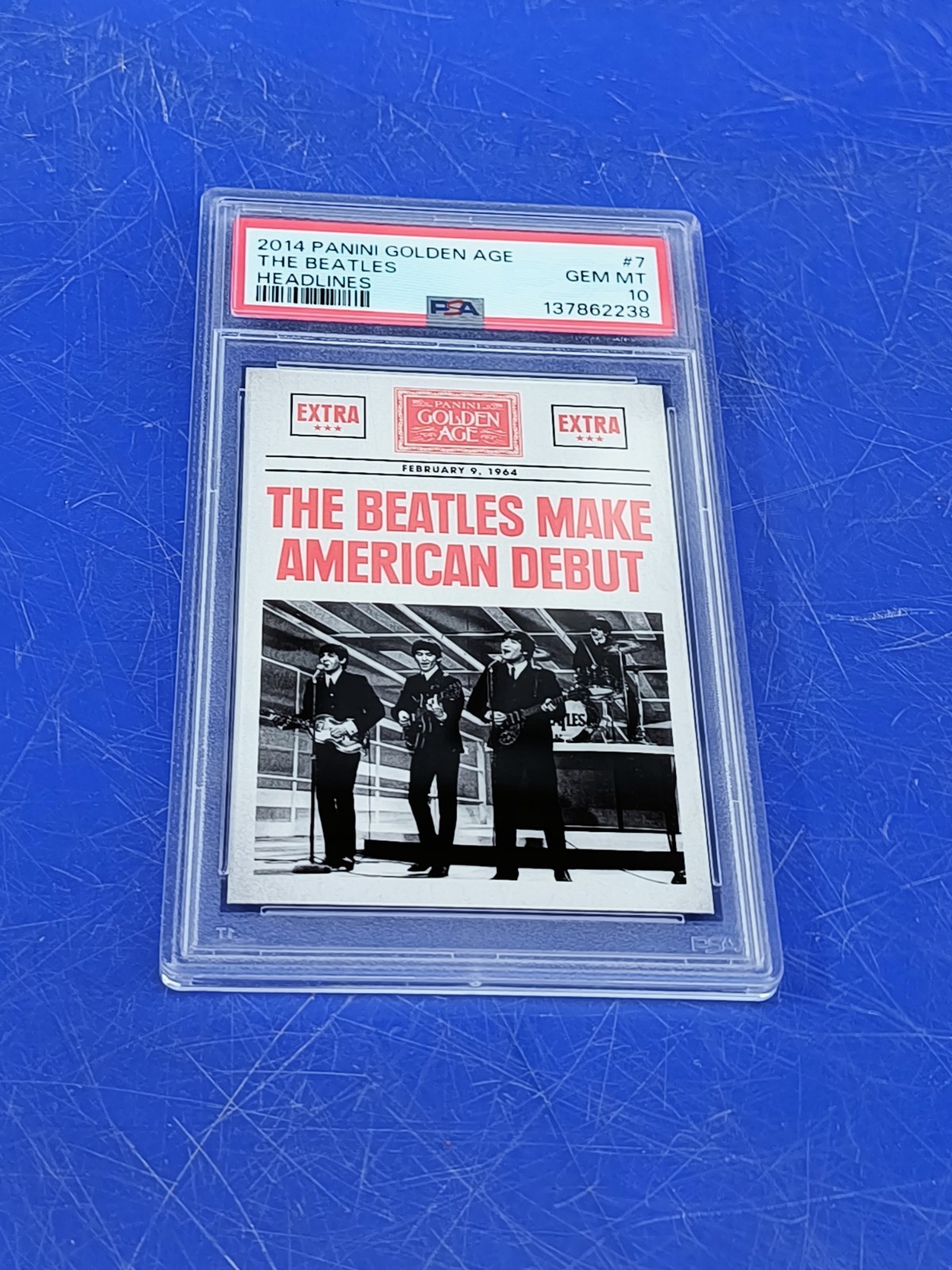 2014 PANINI GOLDEN AGE HEADLINES #7 THE BEATLES POP 4 PSA 10
