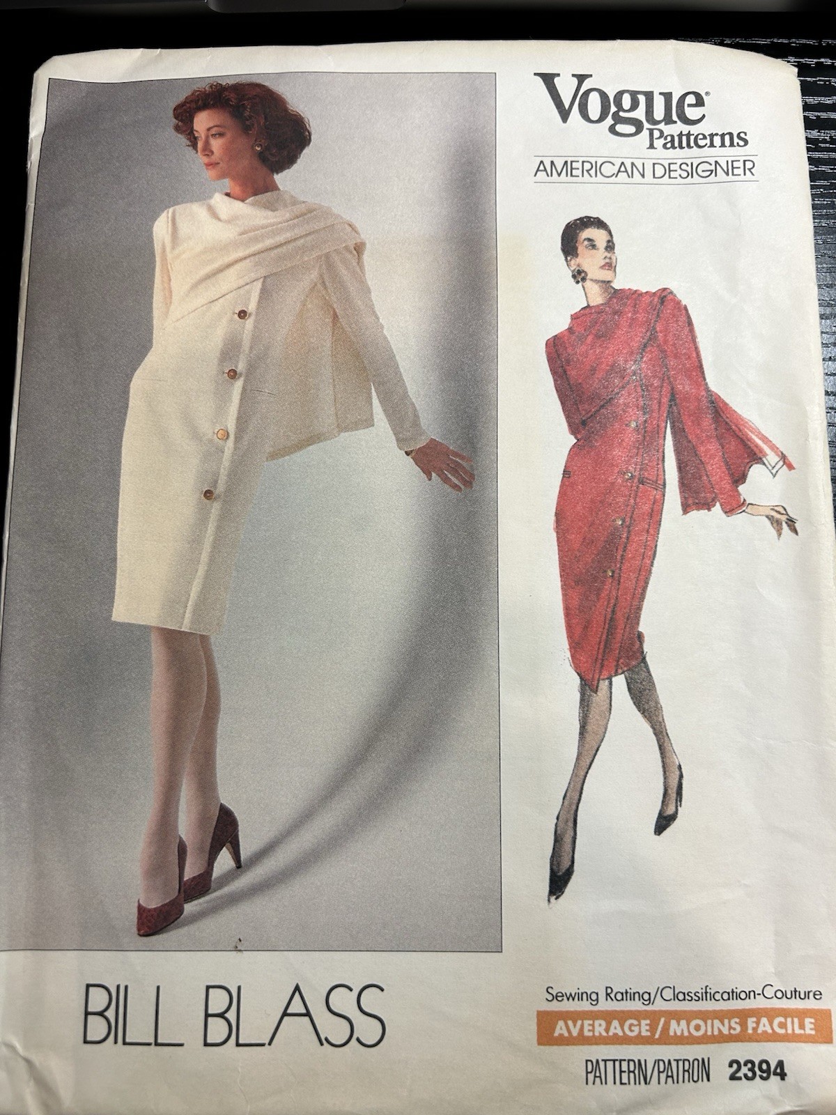 Vogue Pattern Bill Blass V2394 Dress Women’s