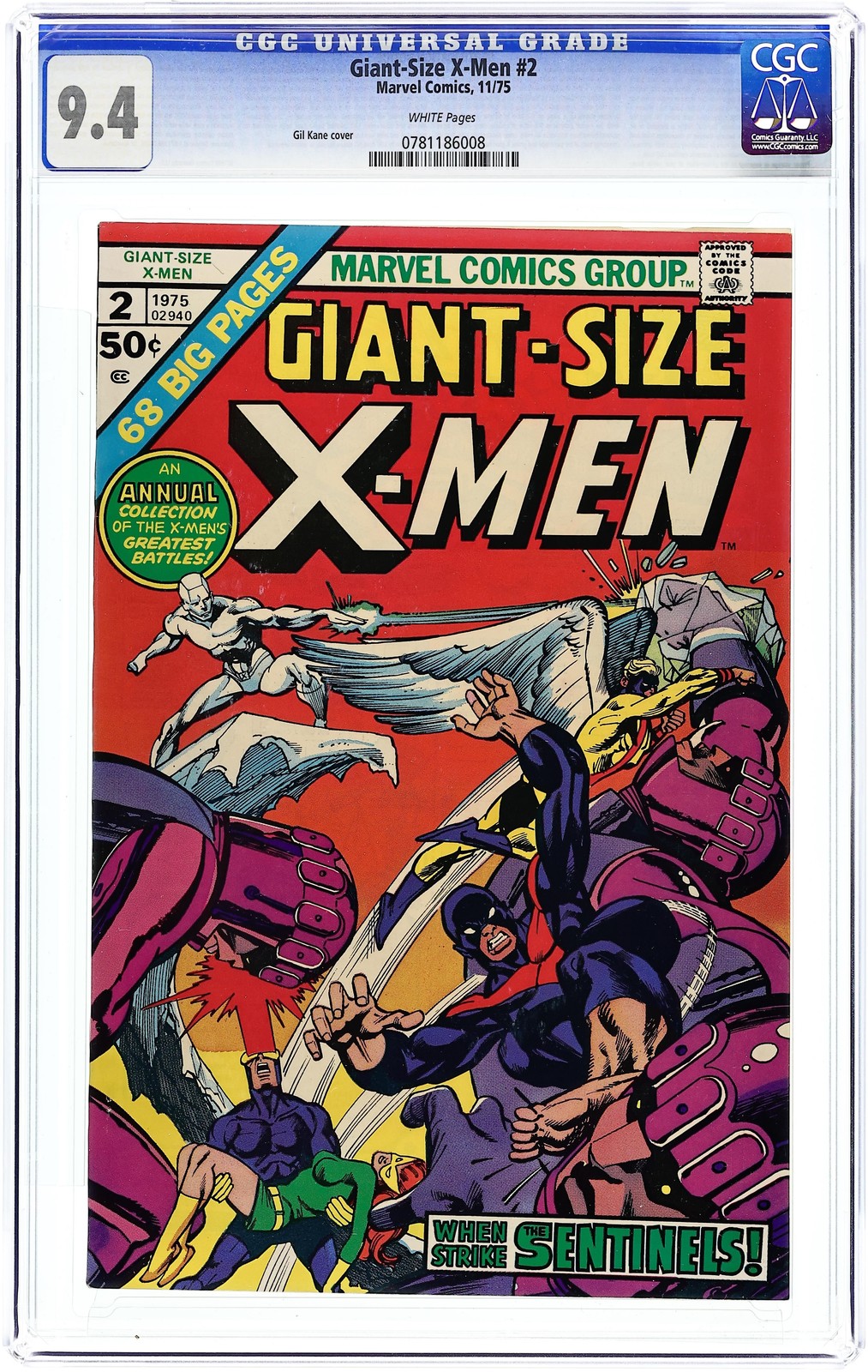 Giant Size X-Men #2 CGC 9.4 1975 0781186008