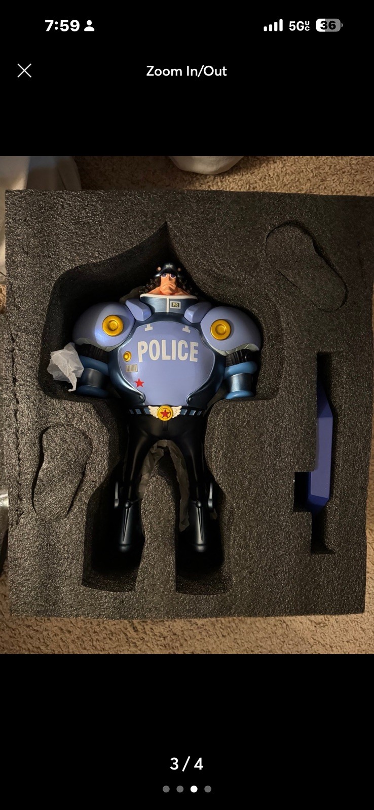 Bartholemew Kuma Police Resin 50PCS Studio One Piece Figurine 34cm