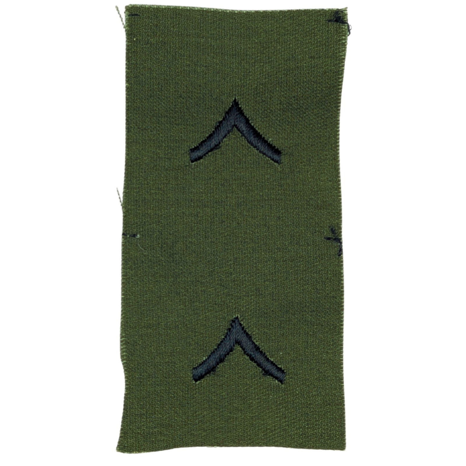 Private (PV2) OD Green Olive Drab Rank Patch Pair - Sew-On - Army BDU