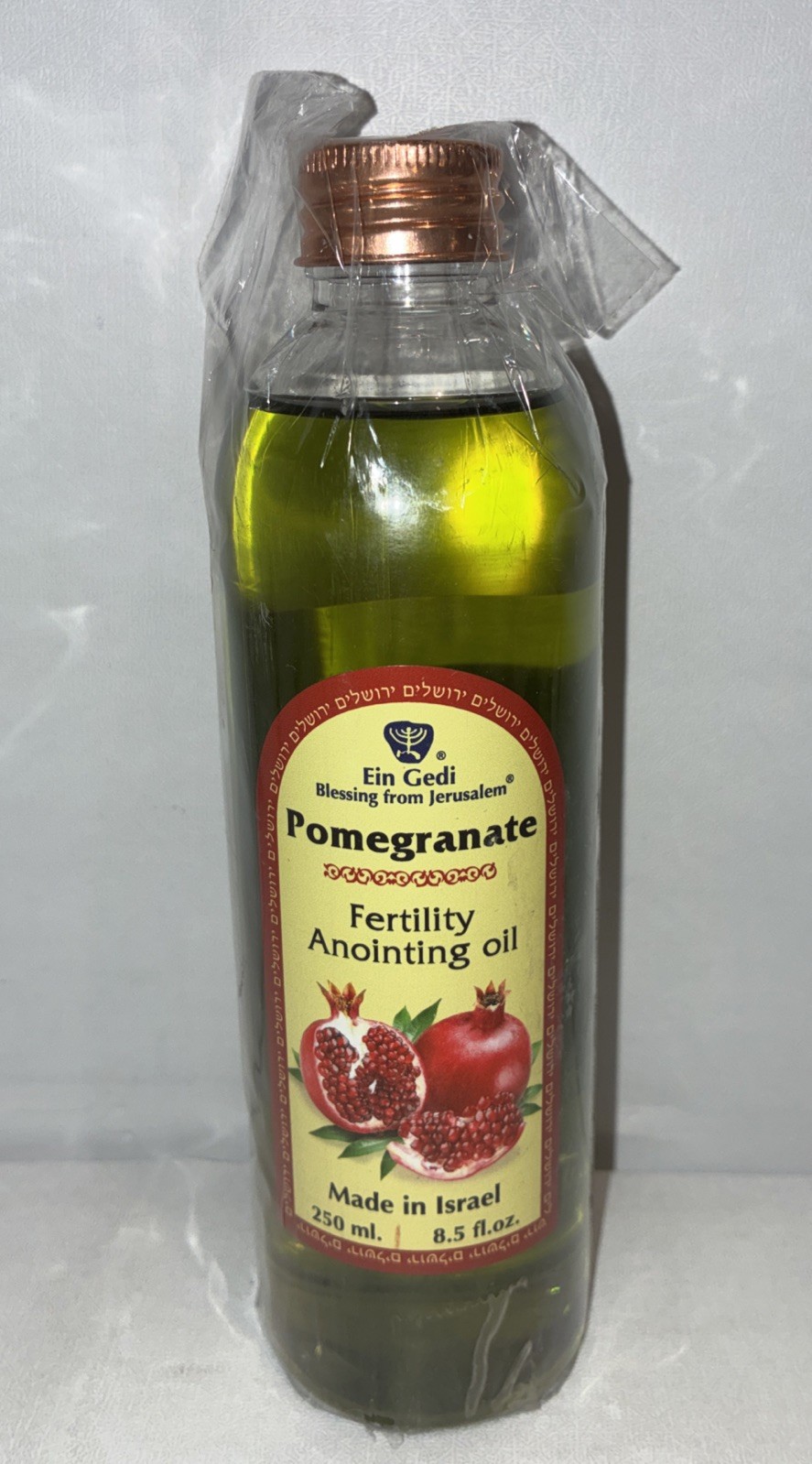 New EIN Gedi Holyland Pomegranate Fertility Anointing Oil 8.5fl Oz / Exp 10/2028