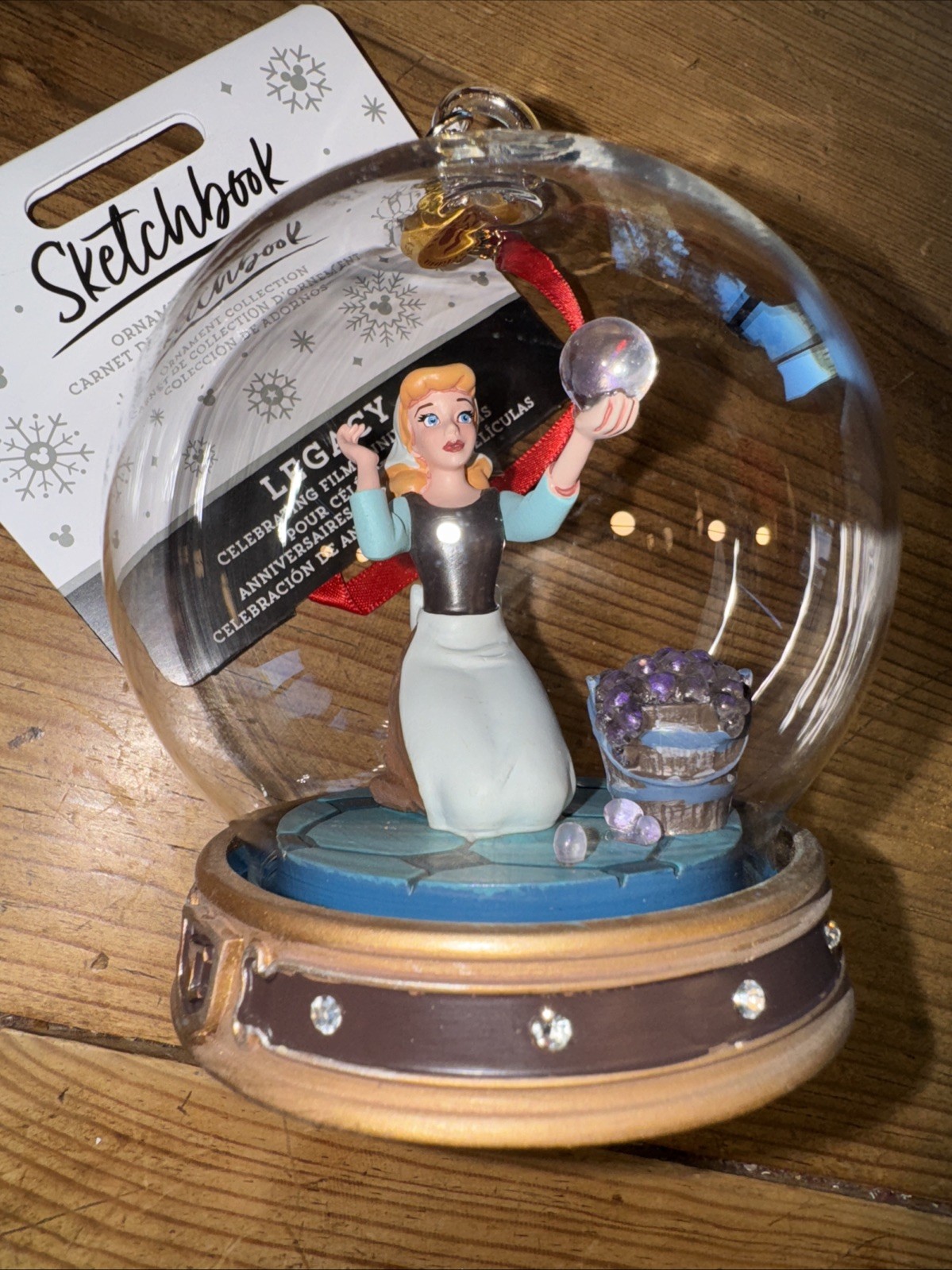 Disney Cinderella 75th Anniversary Legacy Sketchbook Christmas Ornament  NWT