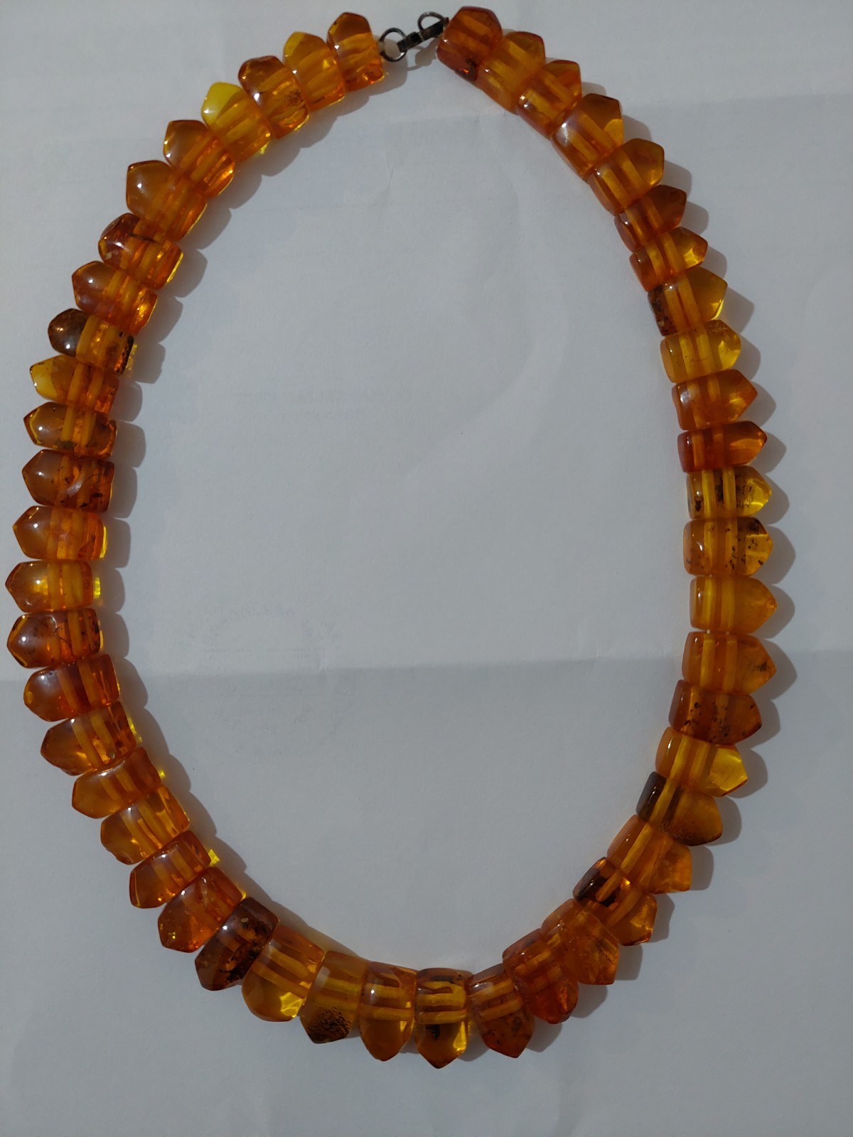 ANTIQUE BALTIC AMBER NECKLACE CITRINE GRADUATED BEADS 38 GRAMS