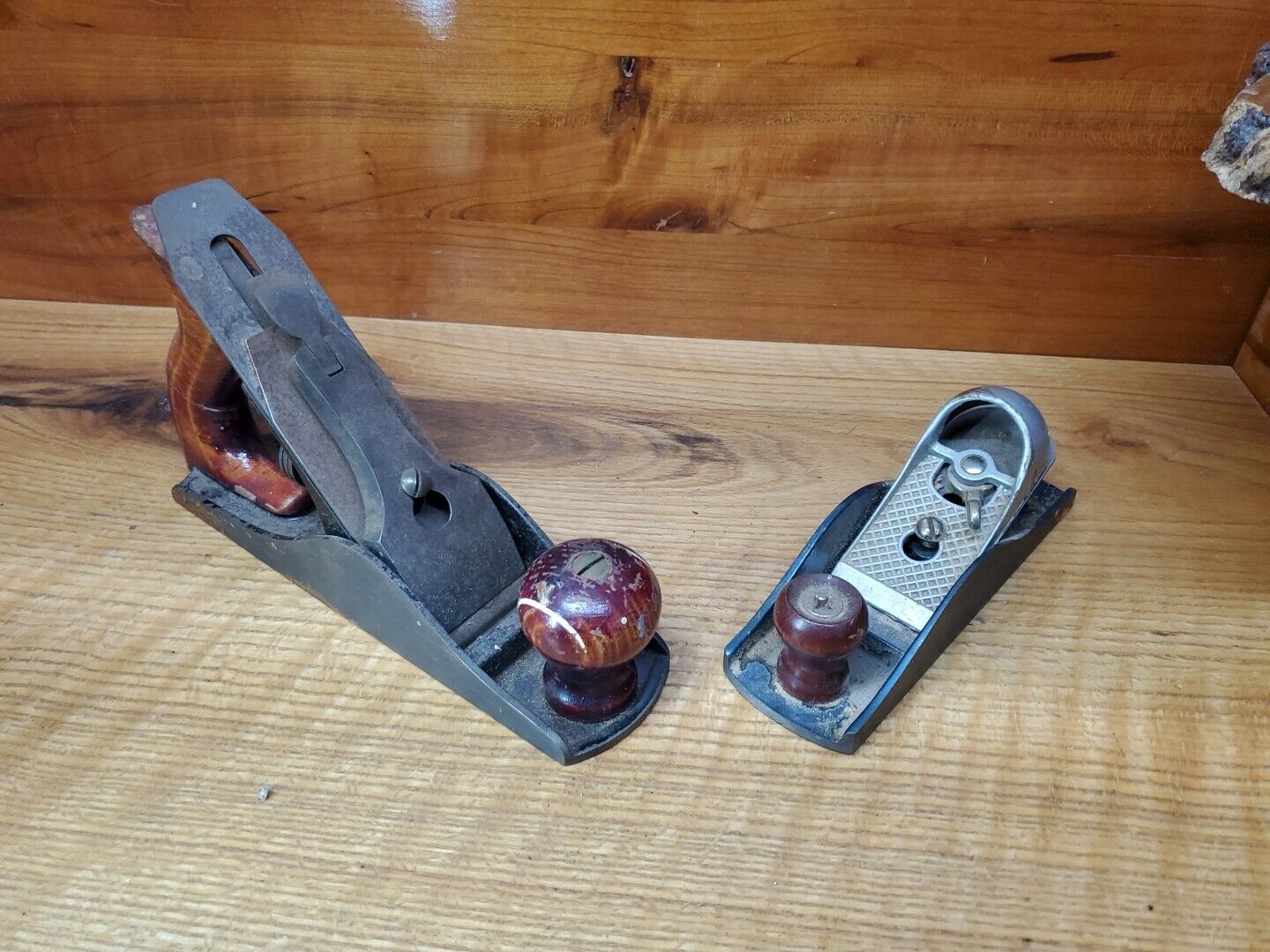 (Lot#1) Vintage Defiance By Stanley No 3 Size Wood Plane With Block Plane
