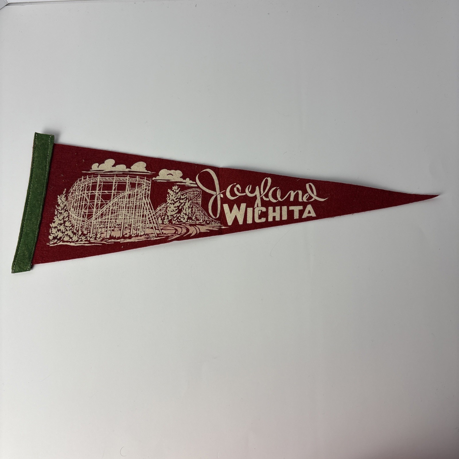 Vintage Marketing Pennant / Joyland Park Amusement Park / Wichita Kansas KS