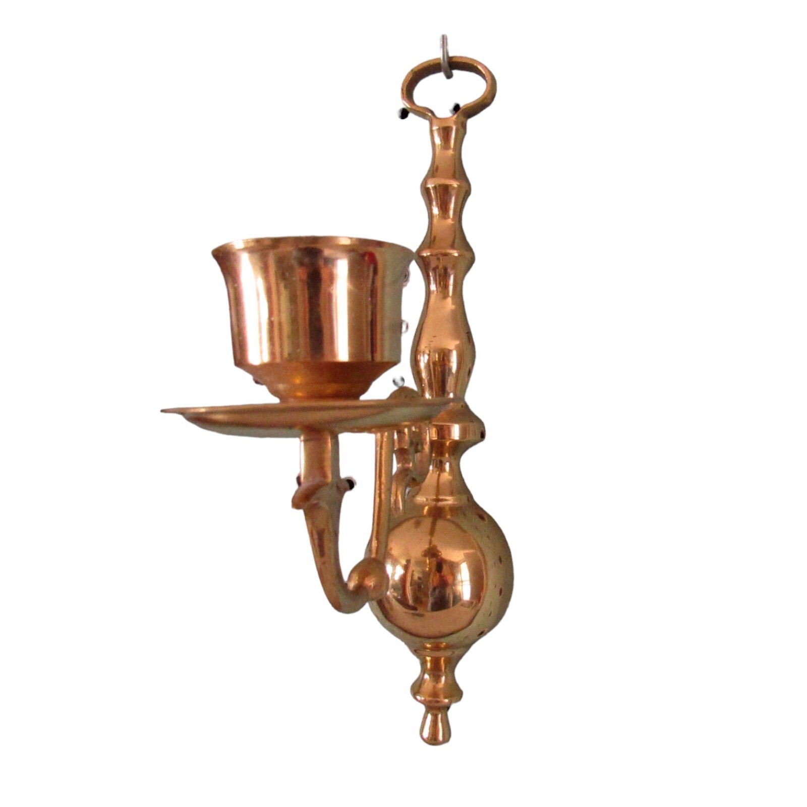 Vintage Brass Wall Sconce Brass Candle Holder Made In India