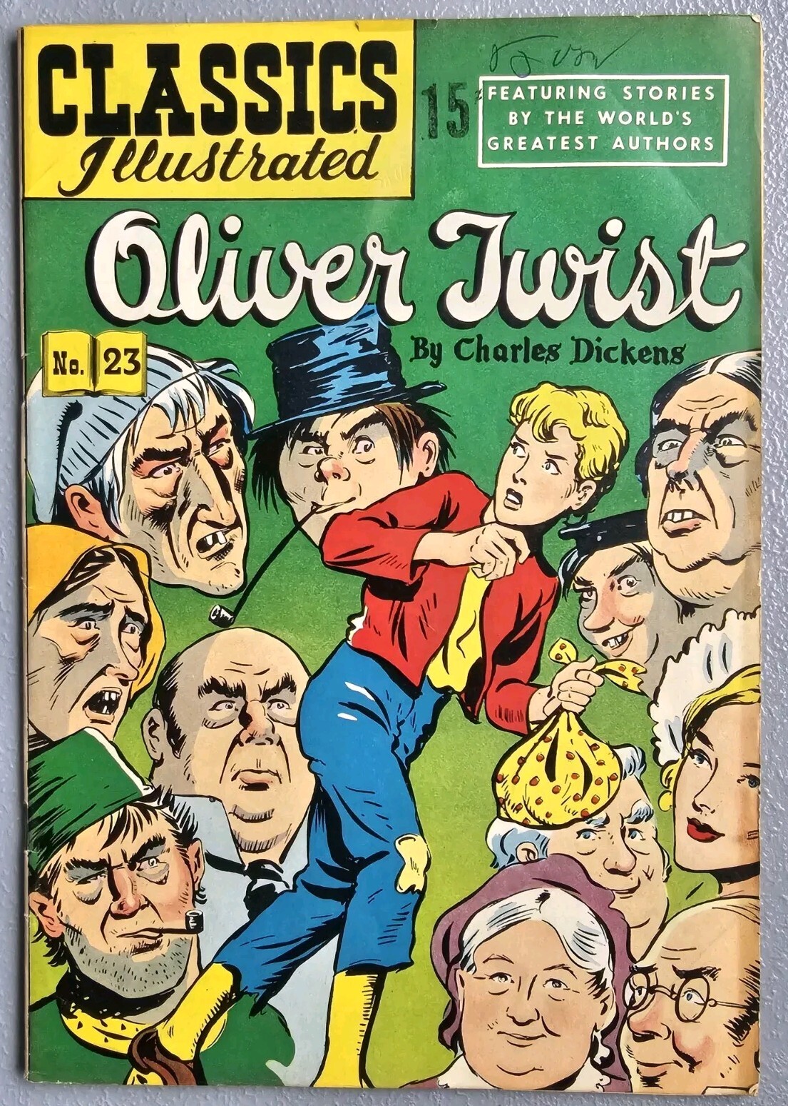 OLIVER TWIST CHARLES DICKENS CLASSICS ILLUSTRATED COMICS #23 HRN#71 FN 6.0 1945