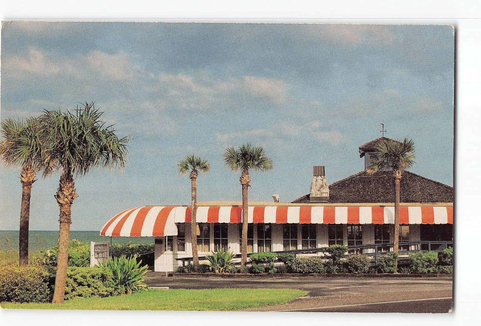 Ft Pierce Florida FL Vintage Postcard P.V. Martin\'s Beach Restaurant