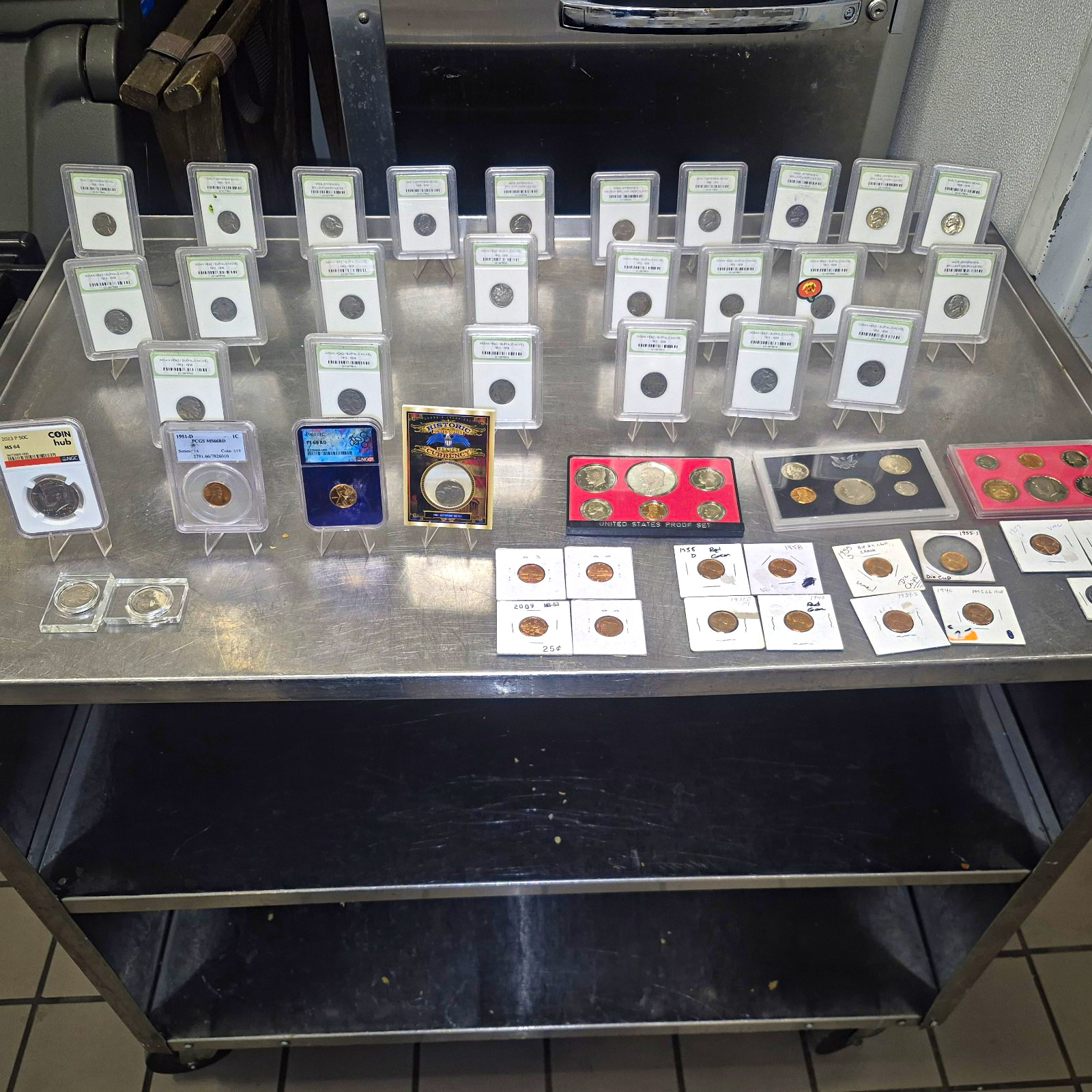Mixed Coin Lot: Certified & Holdered Coins, Proof Sets, Flips & Coin Sets