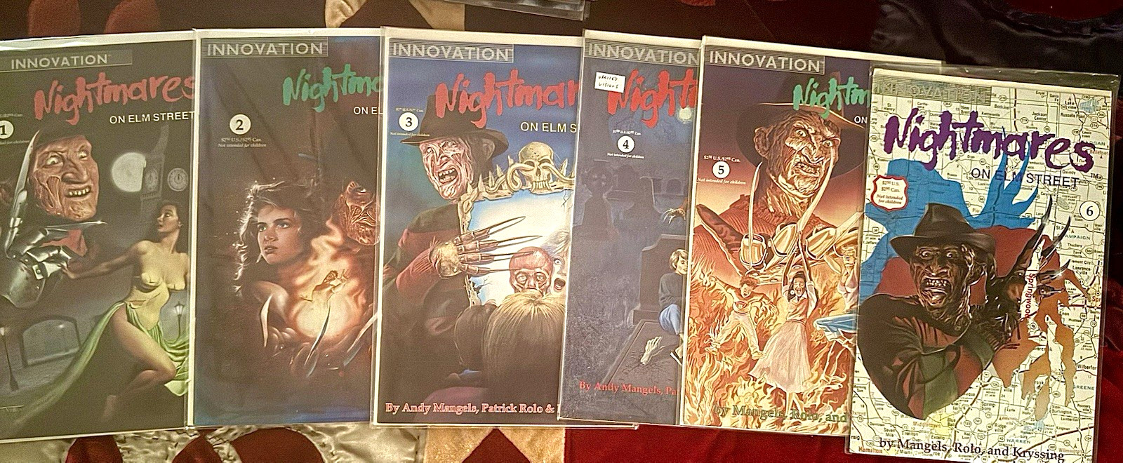 Innovation Nightmares on Elm Street Comic Lot #1-6 3-D Variant Freddy Krueger