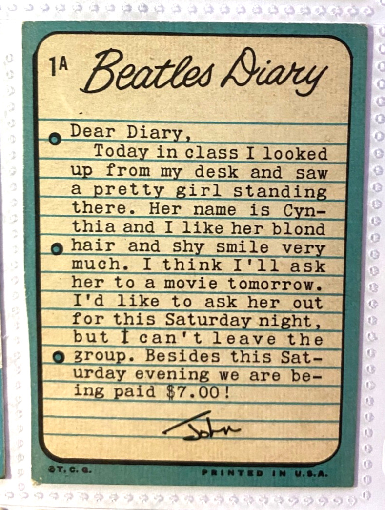 THE BEATLES (FAB FOUR) = 1964 TOPPS \ THE BEATLES (FAB FOUR) = 1964 TOPPS \
