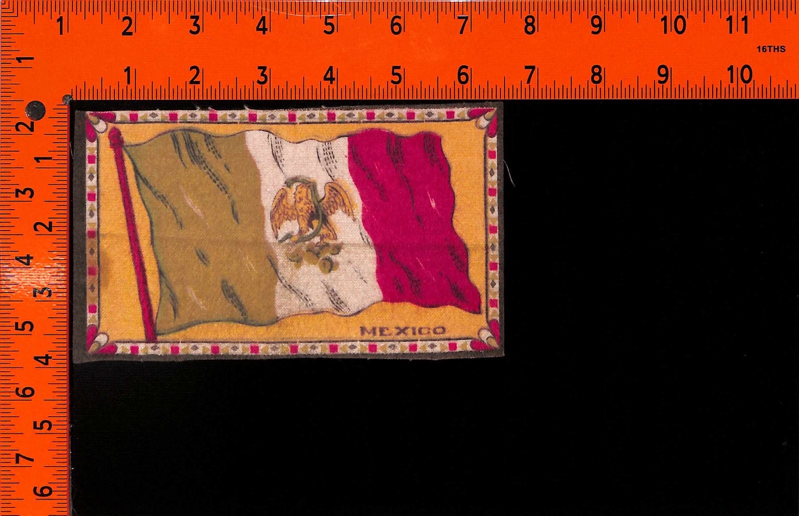 Tabacco Silk Mexico Flag National Emblem Printed Patriotic Paper Collectible