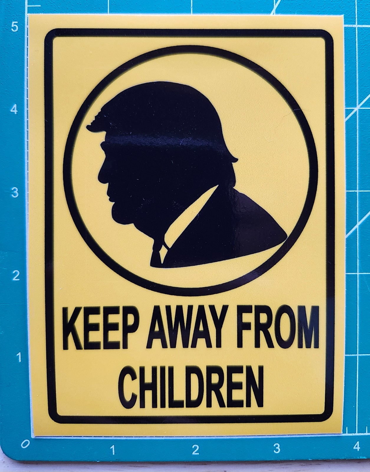 TRUMP KEEP AWAY FROM CHILDREN POLITICAL BUMPER STICKER  FUNNY ANTI AGAINST