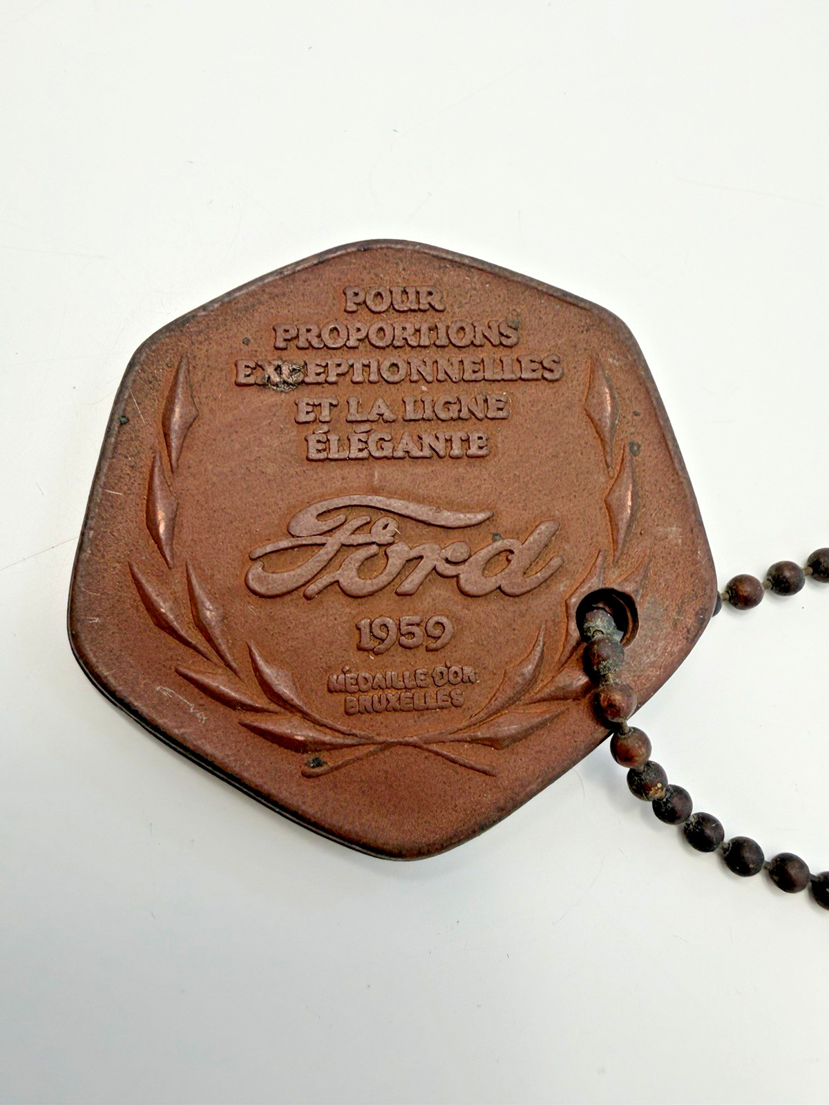 1959 Ford Key Chain FOB Vintage ~ Elegant Design Gold Medal Brussels, Belgium 1959 Ford Key Chain FOB Vintage ~ Elegant Design Gold Medal Brussels, Belgium